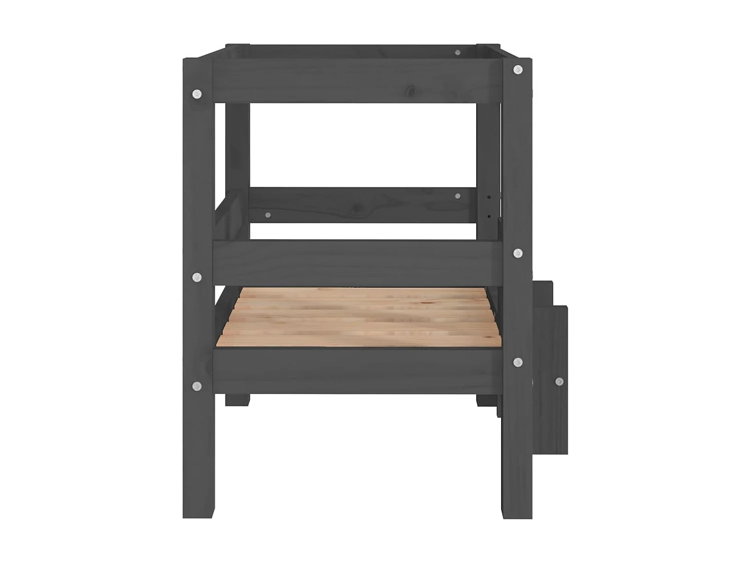 Varyn  Lit pour cen Gris 55,5x53,5x60 cm Bois de pin solide