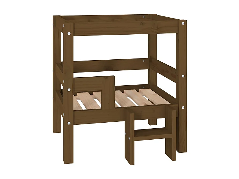 Varyn  Lit pour cen Marron miel 55,5x53,5x60 cm Bois de pin solide