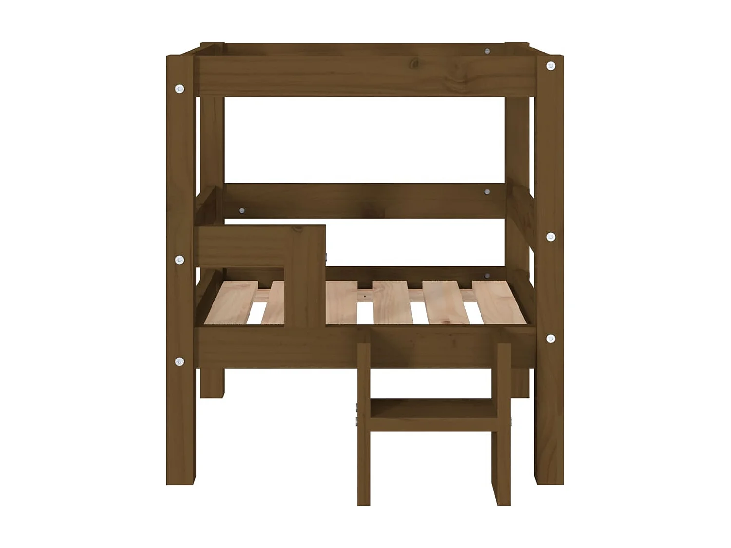 Varyn  Lit pour cen Marron miel 55,5x53,5x60 cm Bois de pin solide