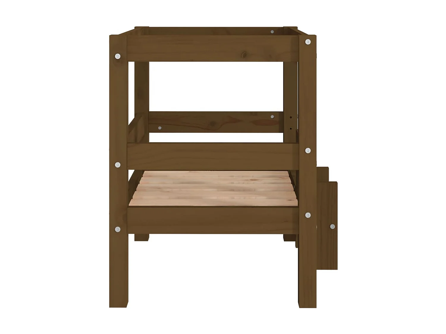 Varyn  Lit pour cen Marron miel 55,5x53,5x60 cm Bois de pin solide