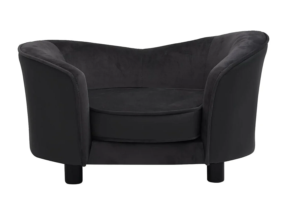 Vandœuvre-lès-Nancy  Canapé pour cen Noir 69x49x40 cm Peluche et similicuir