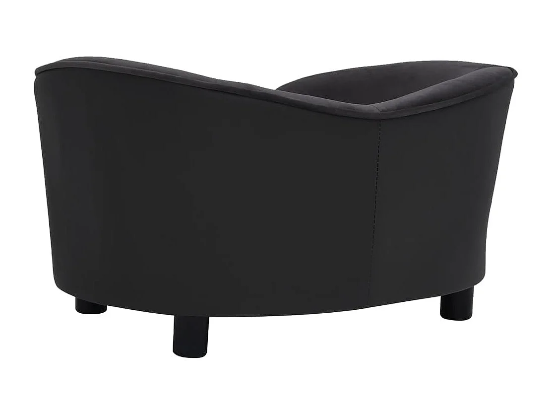 Vandœuvre-lès-Nancy  Canapé pour cen Noir 69x49x40 cm Peluche et similicuir