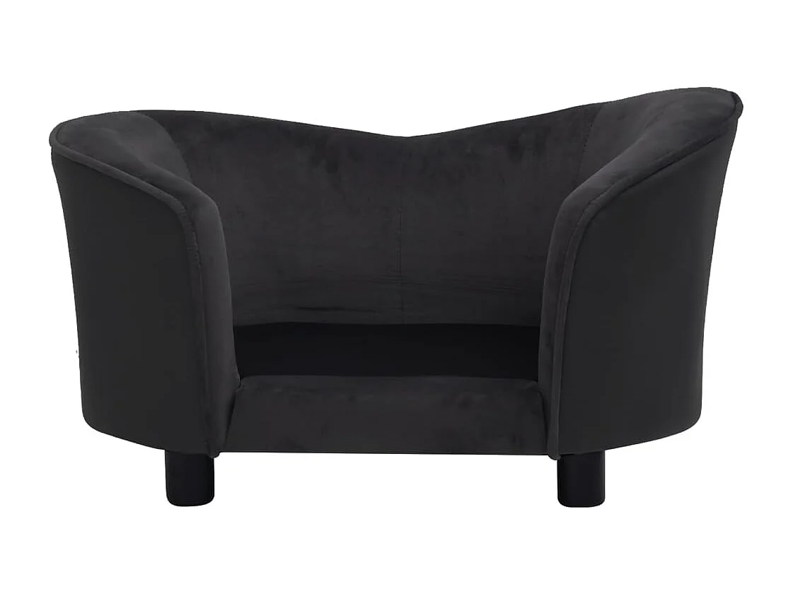 Vandœuvre-lès-Nancy  Canapé pour cen Noir 69x49x40 cm Peluche et similicuir