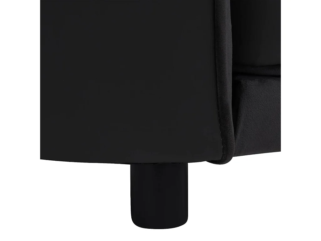 Vandœuvre-lès-Nancy  Canapé pour cen Noir 69x49x40 cm Peluche et similicuir