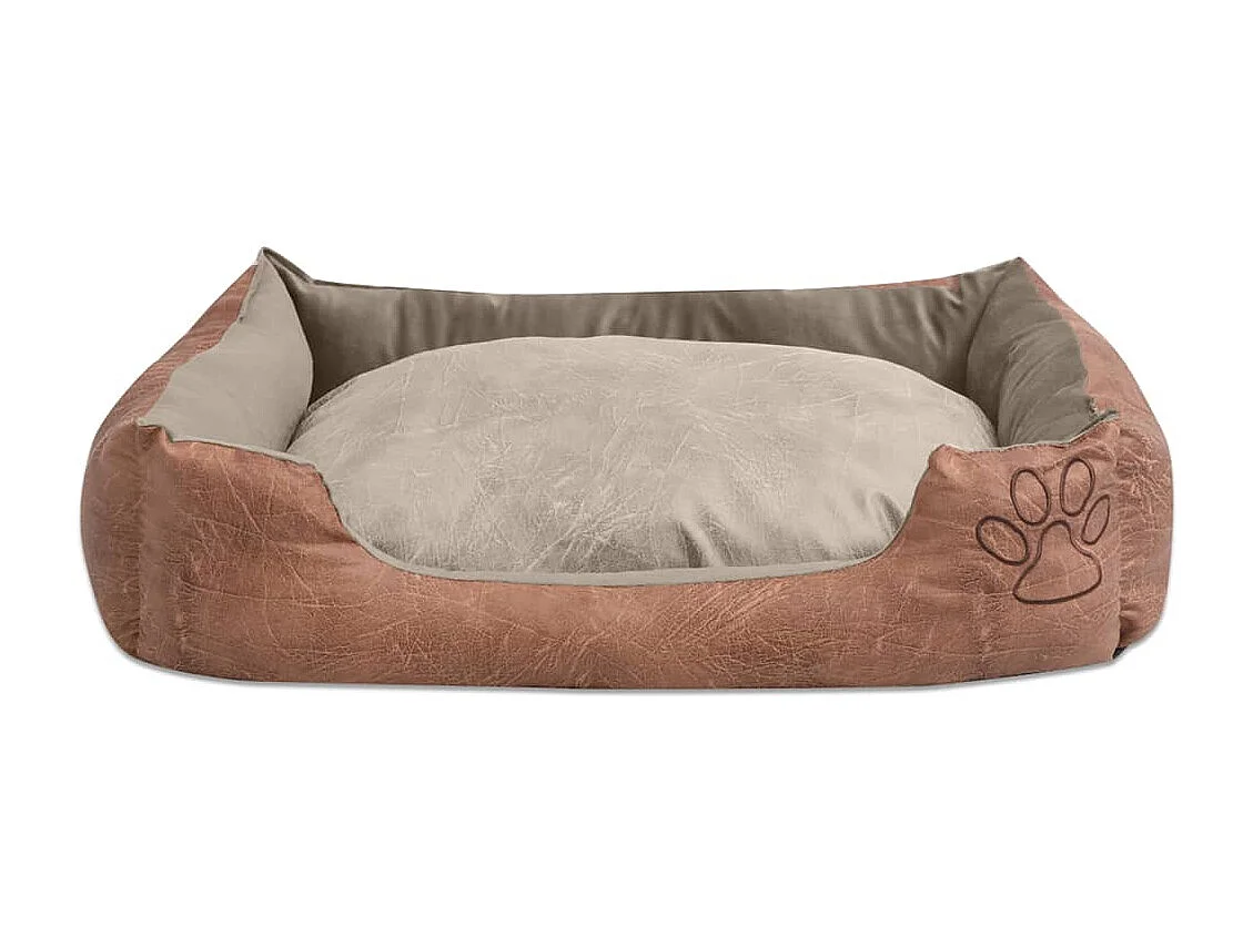Sioux Falls  Hondenbed kussen PU-kunstleer maat XL beige