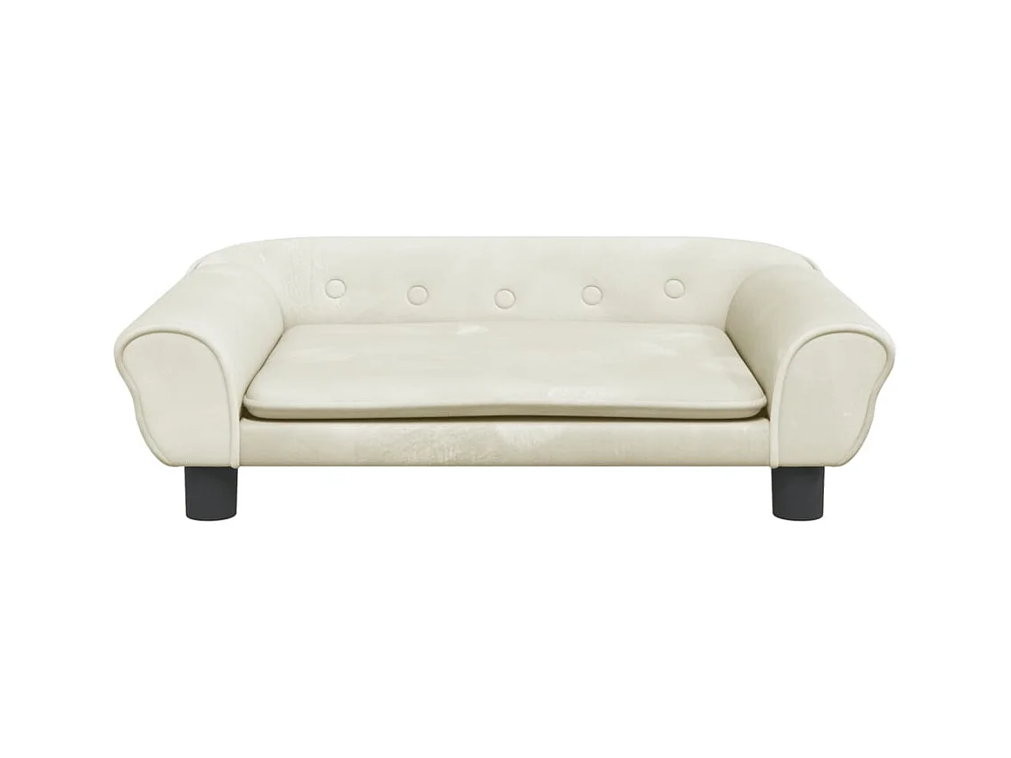 Angeren  Lit pour cen crème 70x48x22 cm velours