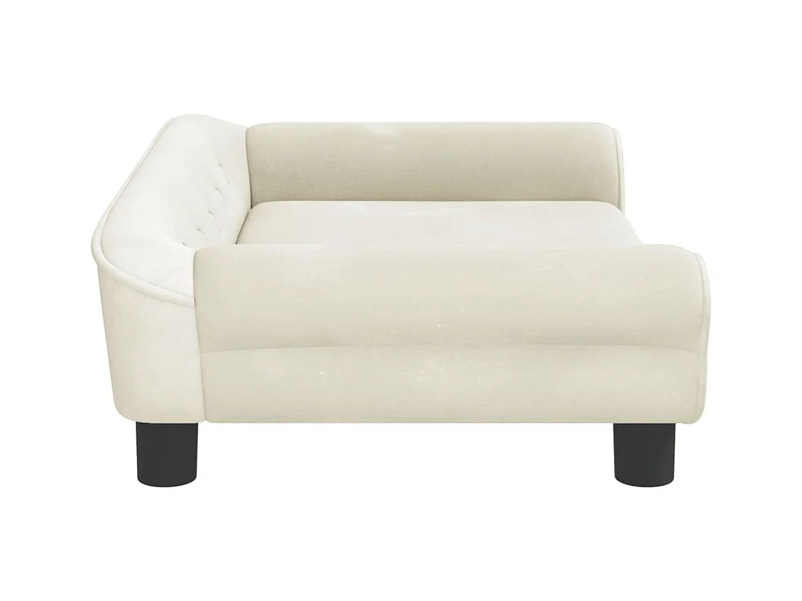 Angeren  Lit pour cen crème 70x48x22 cm velours