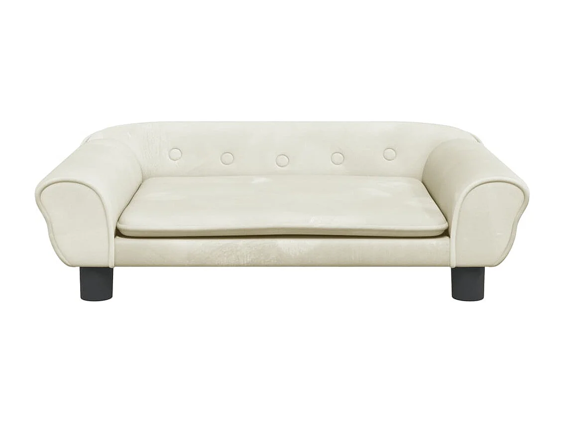 Angeren  Lit pour cen crème 70x48x22 cm velours