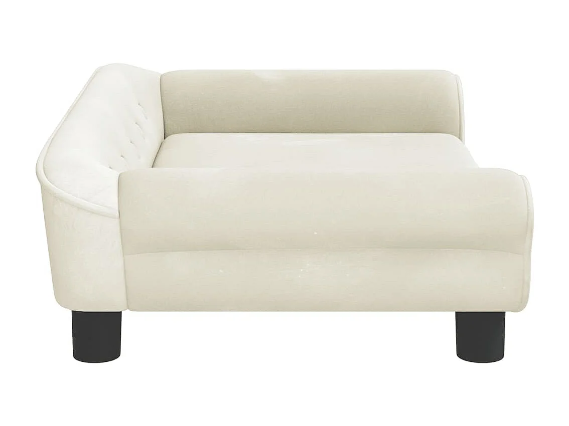 Angeren  Lit pour cen crème 70x48x22 cm velours