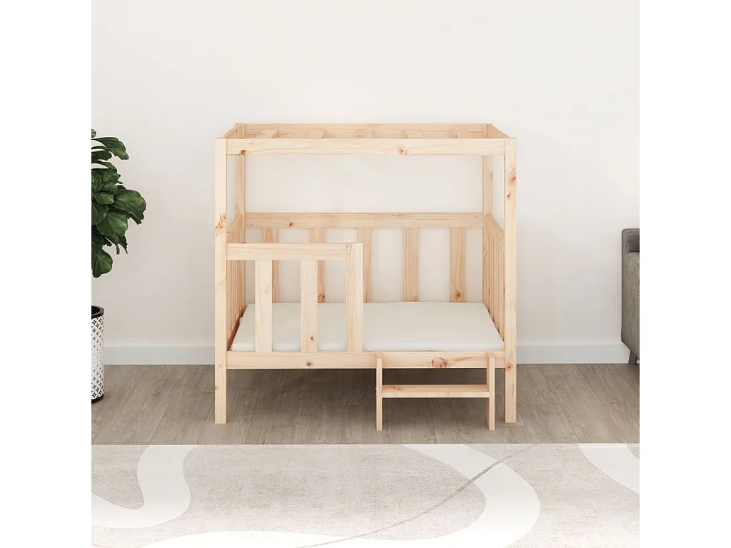 Varyn  Lit pour cen 105,5x83,5x100 cm Bois de pin solide