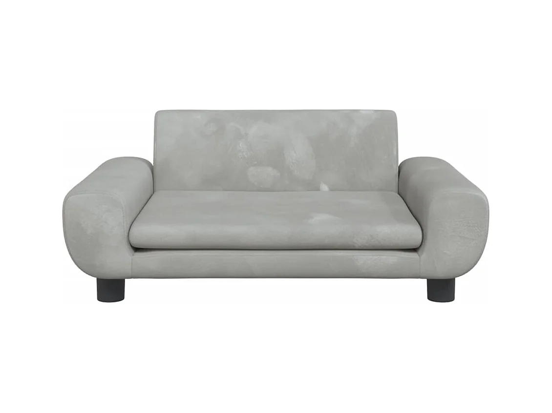 Fien  Lit pour cen gris clair 70x45x33 cm velours