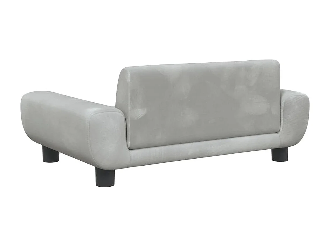 Fien  Lit pour cen gris clair 70x45x33 cm velours