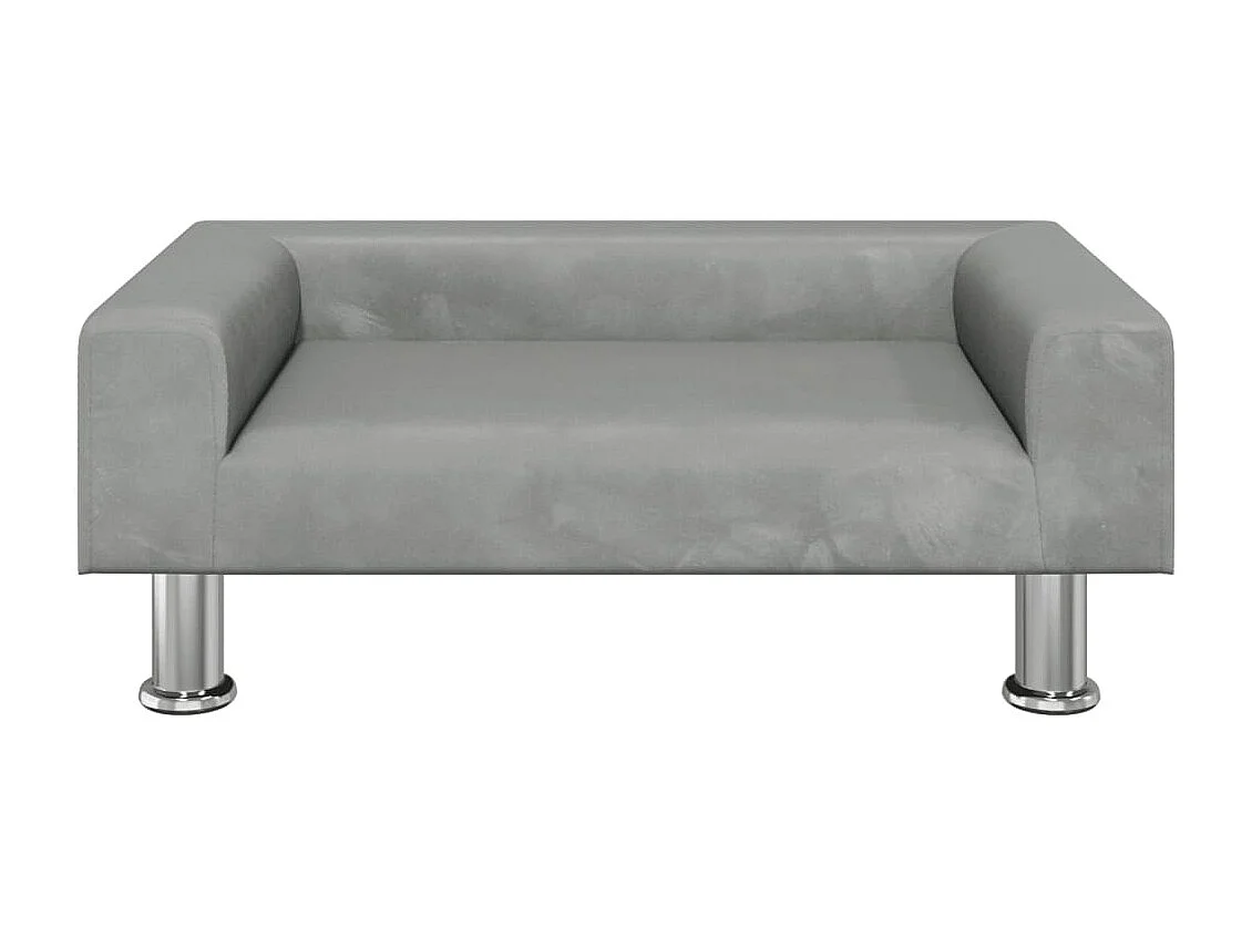 East Providence  Lit pour cen gris clair 70x45x26,5 cm velours