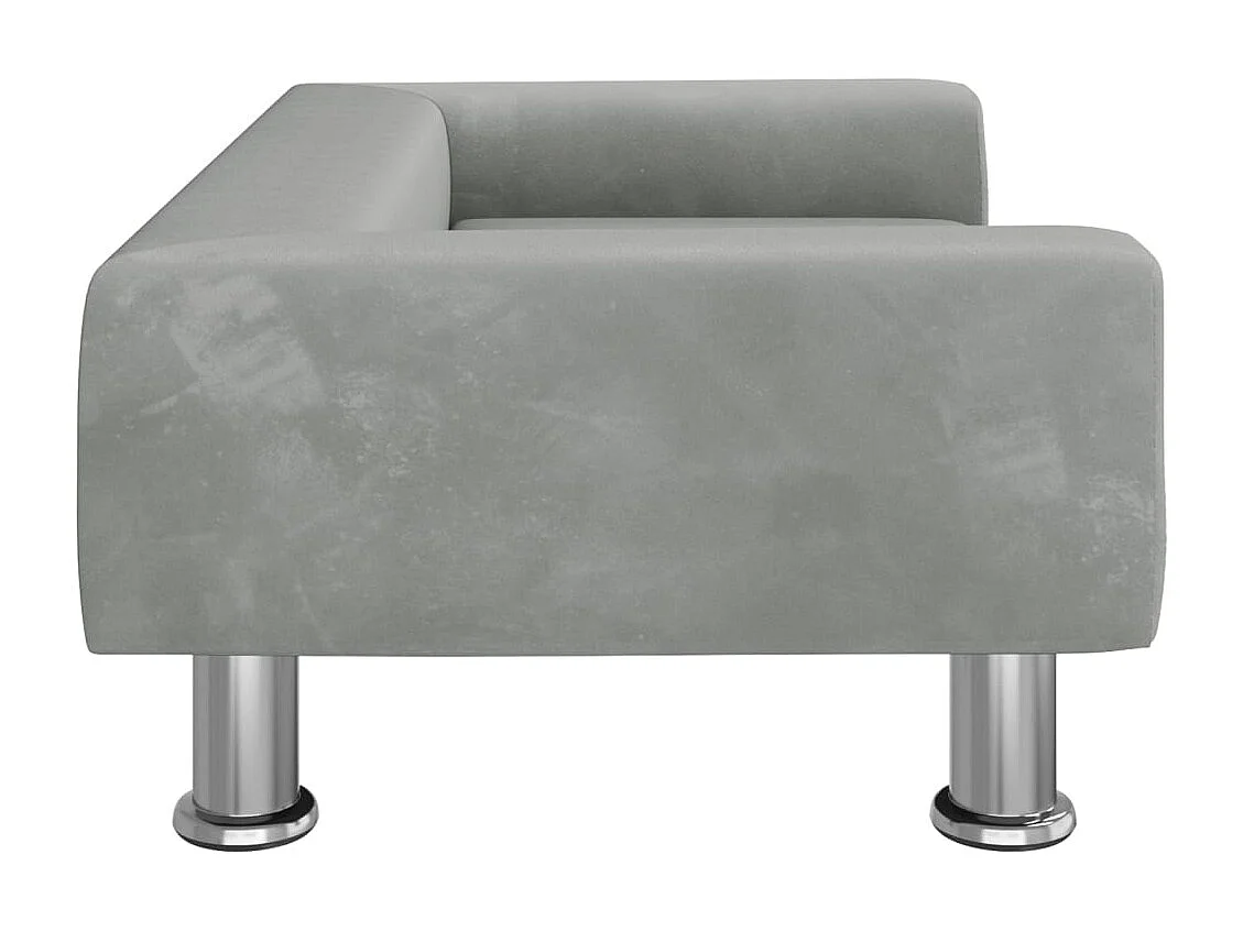 East Providence  Lit pour cen gris clair 70x45x26,5 cm velours