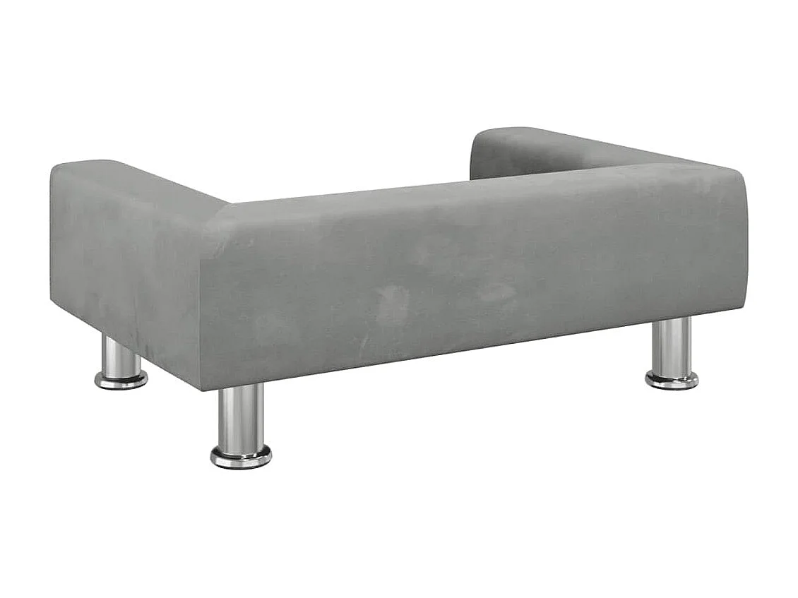 East Providence  Lit pour cen gris clair 70x45x26,5 cm velours