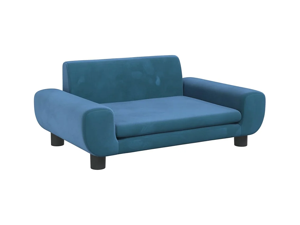 Fien  Lit pour cen bleu 70x45x33 cm velours