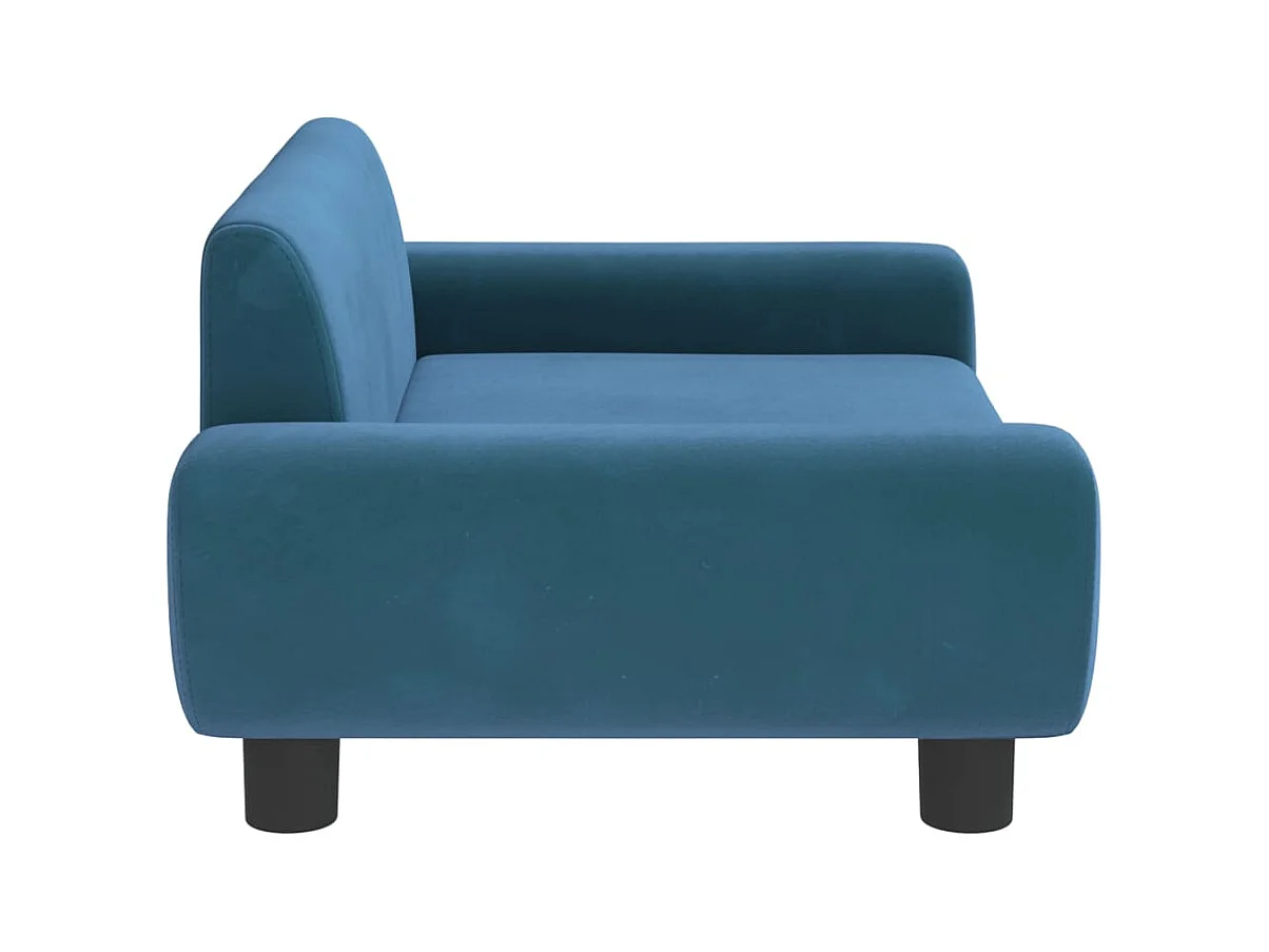 Fien  Lit pour cen bleu 70x45x33 cm velours