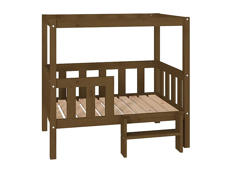 Varyn  Lit pour cen Marron miel 95,5x73,5x90 cm Bois de pin solide