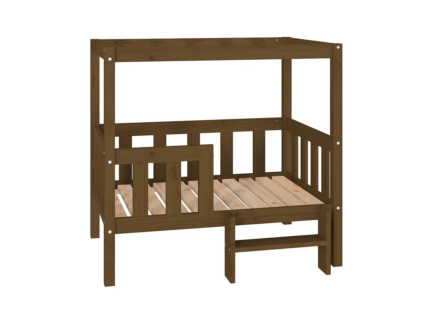 Varyn  Lit pour cen Marron miel 95,5x73,5x90 cm Bois de pin solide