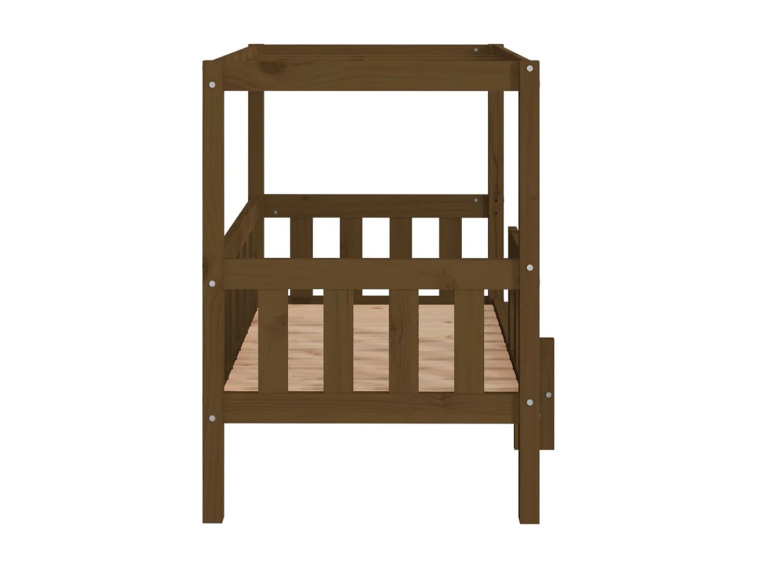 Varyn  Lit pour cen Marron miel 95,5x73,5x90 cm Bois de pin solide