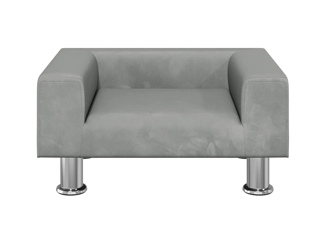 East Providence  Lit pour cen gris clair 50x40x26,5 cm velours