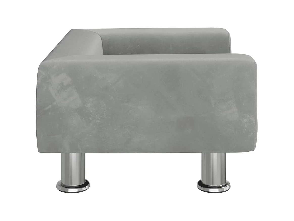 East Providence  Lit pour cen gris clair 50x40x26,5 cm velours