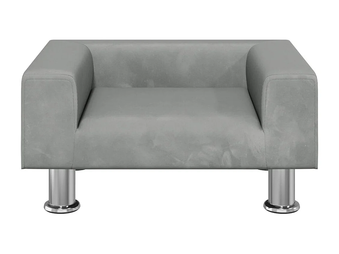 East Providence  Lit pour cen gris clair 50x40x26,5 cm velours