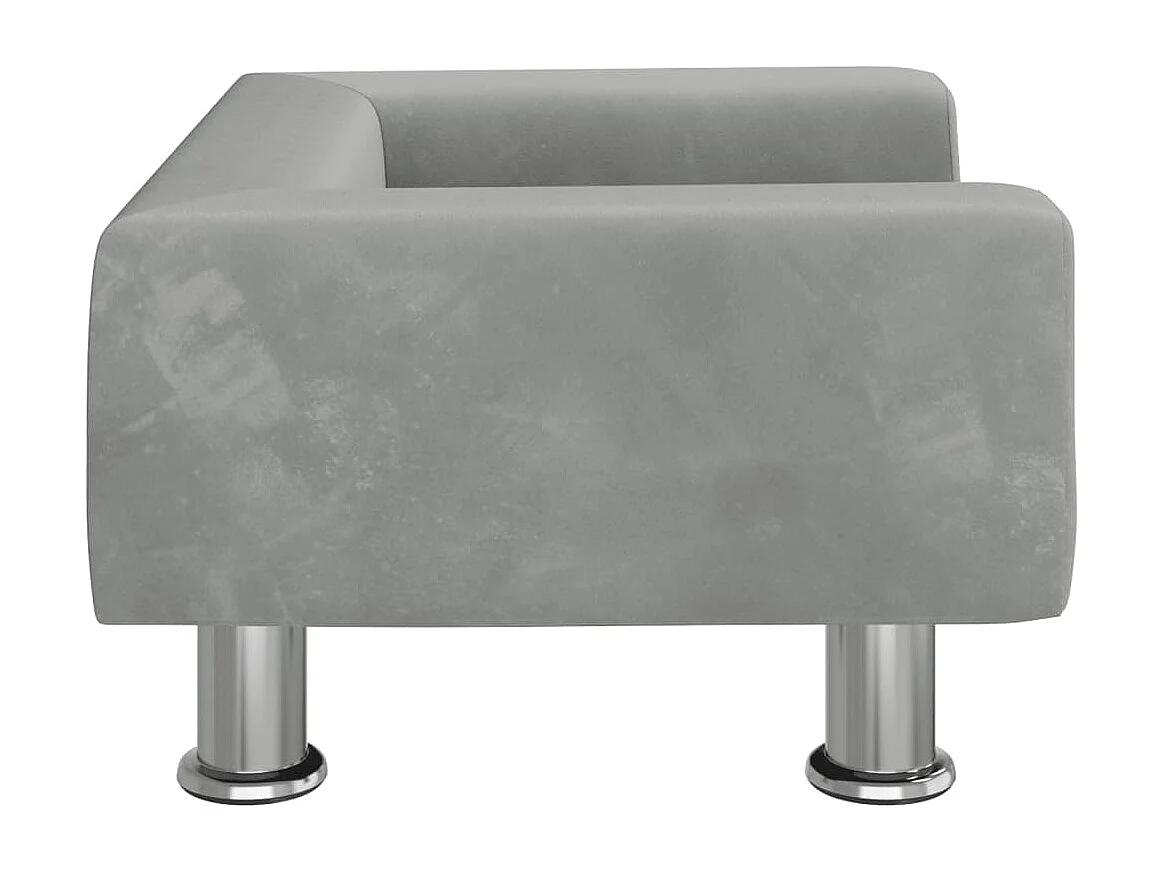 East Providence  Lit pour cen gris clair 50x40x26,5 cm velours