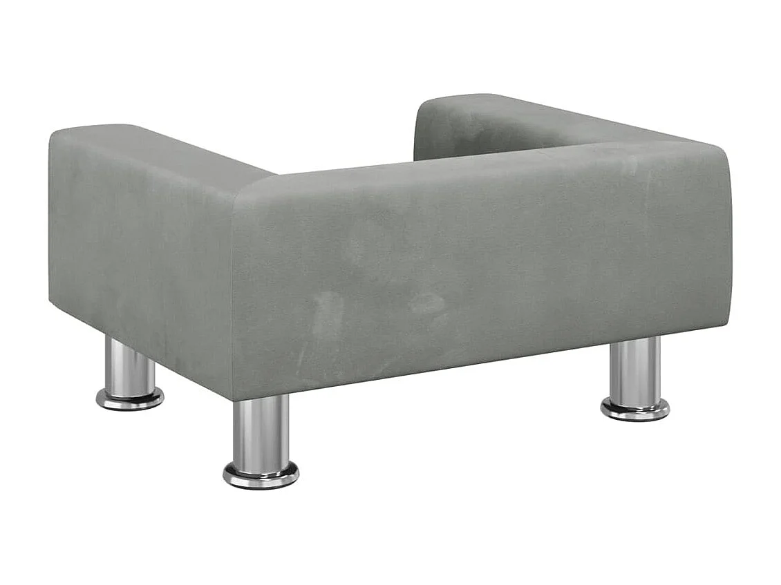 East Providence  Lit pour cen gris clair 50x40x26,5 cm velours