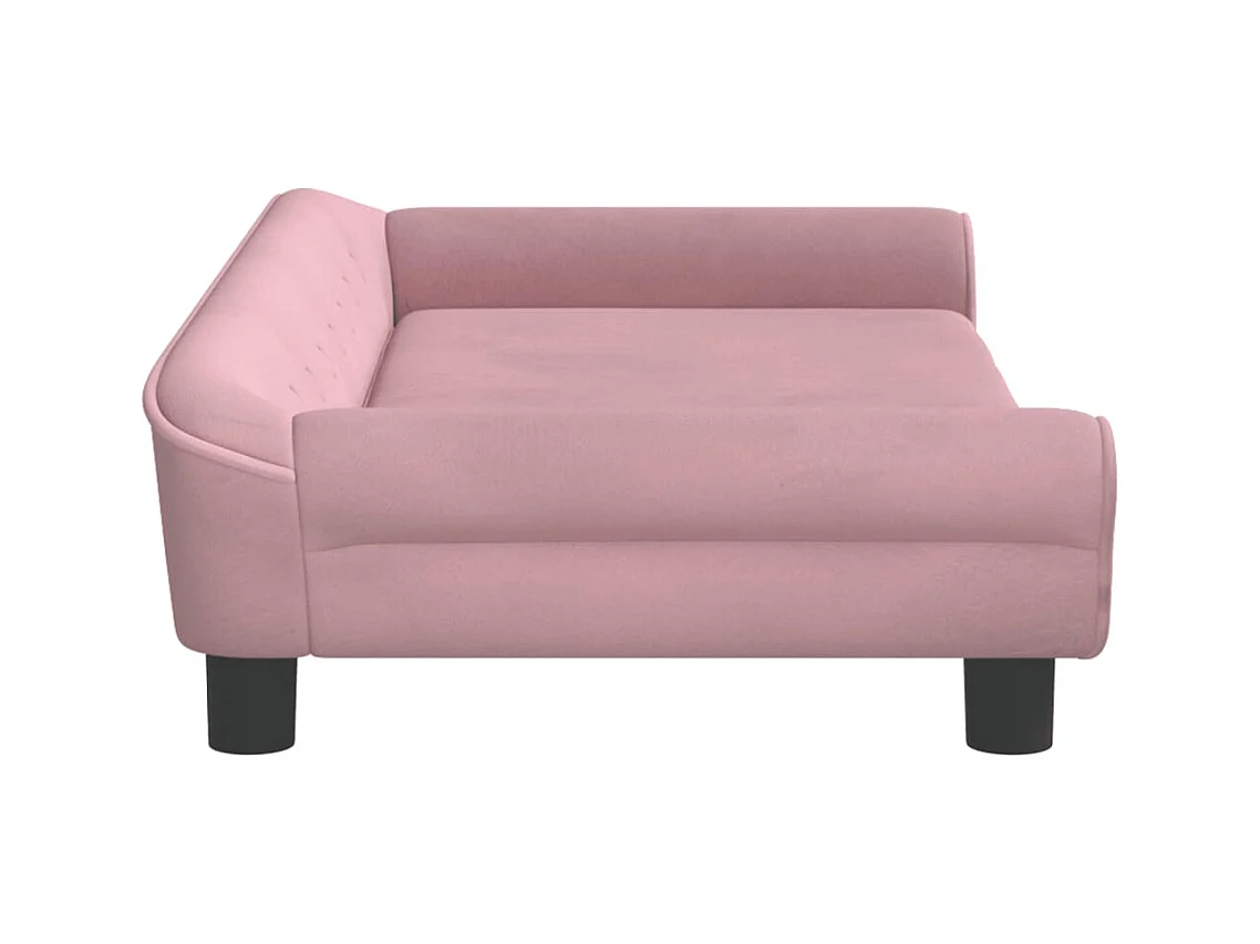 Angeren  Lit pour cen rose 100x50x21 cm velours