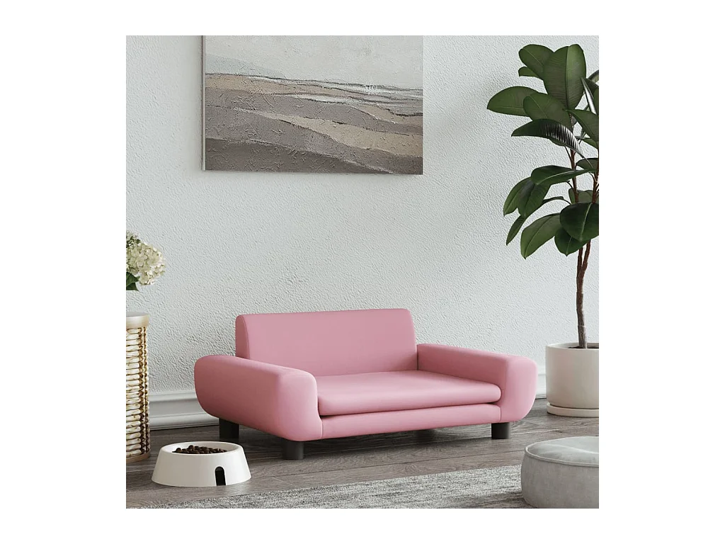 Fien  Lit pour cen rose 70x45x33 cm velours