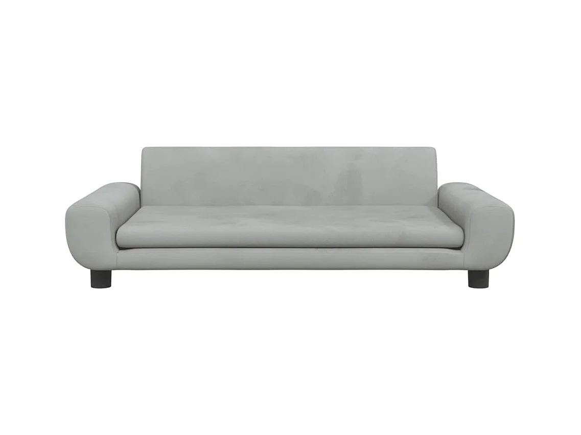 Fien  Lit pour cen gris clair 100x54x33 cm velours