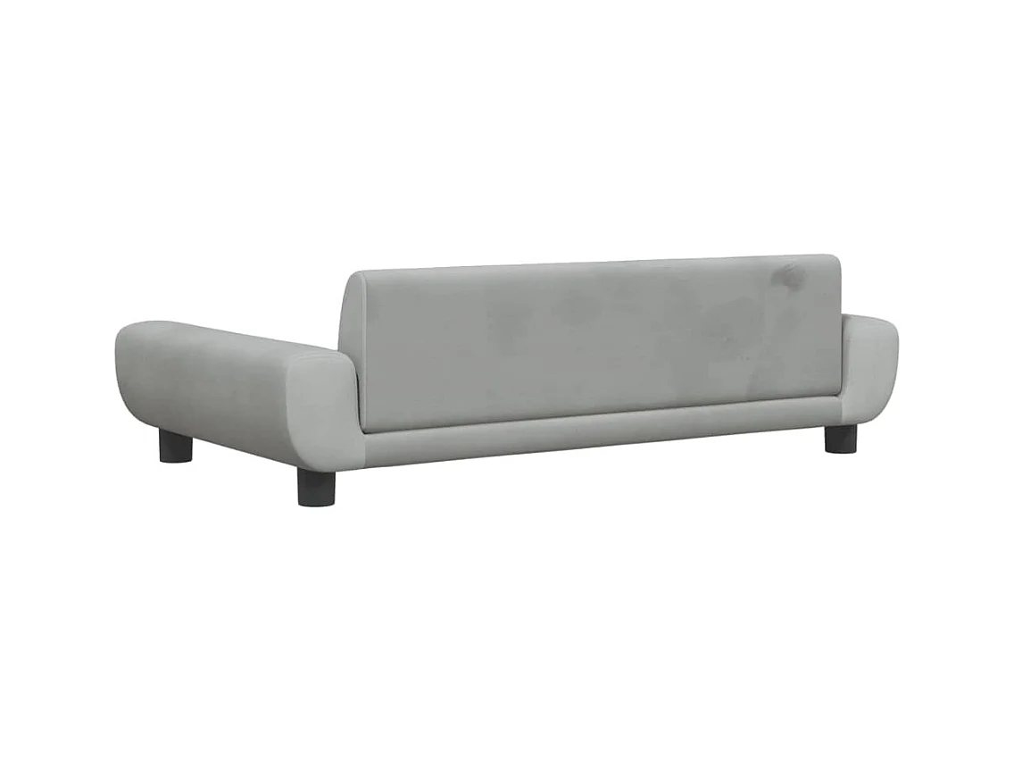 Fien  Lit pour cen gris clair 100x54x33 cm velours