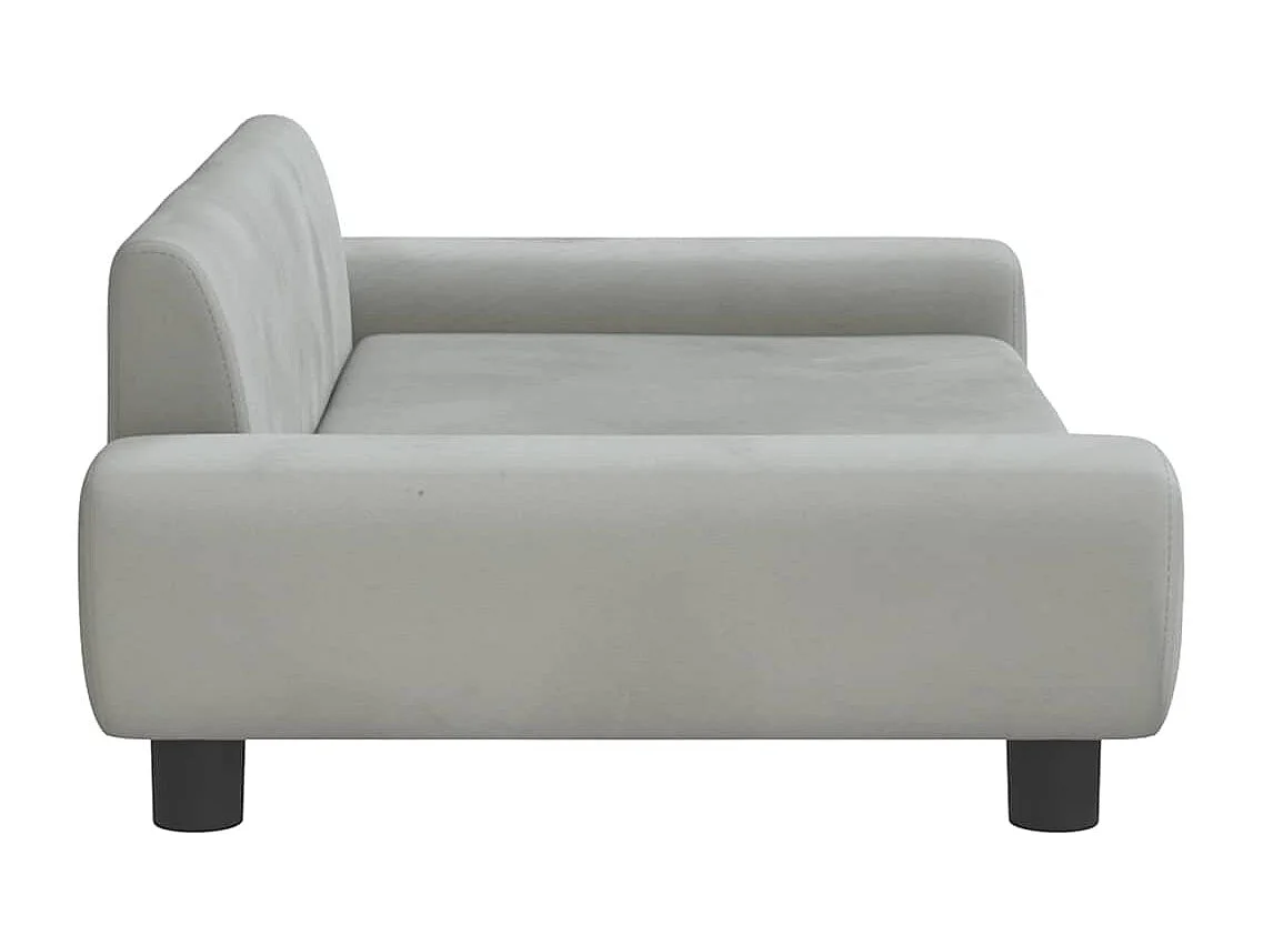 Fien  Lit pour cen gris clair 100x54x33 cm velours