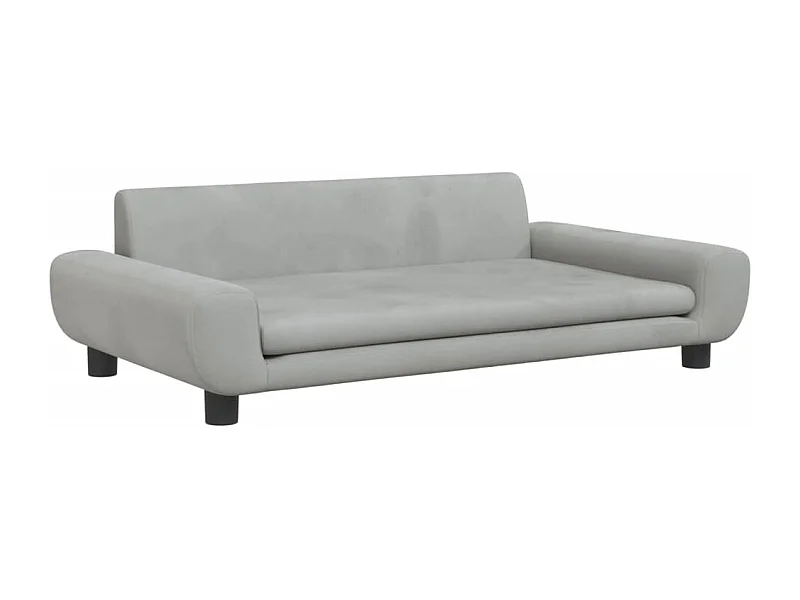 Fien  Lit pour cen gris clair 100x54x33 cm velours
