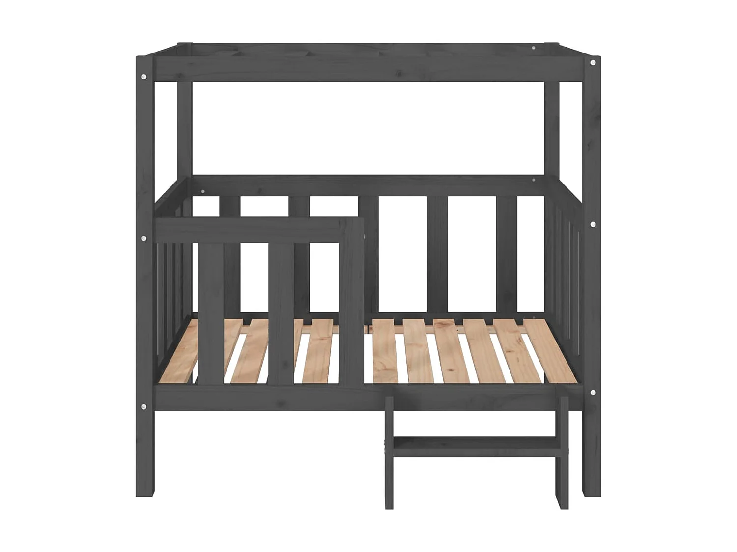 Varyn  Lit pour cen Gris 105,5x83,5x100 cm Bois de pin solide