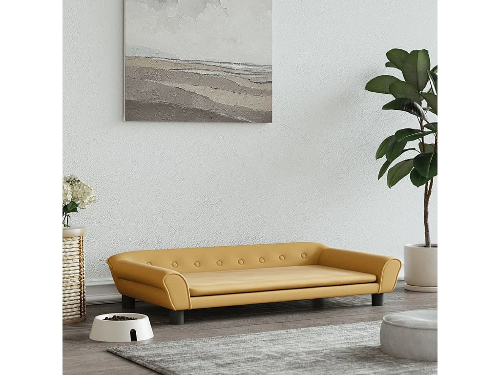 Angeren  Lit pour cen marron 100x50x21 cm velours