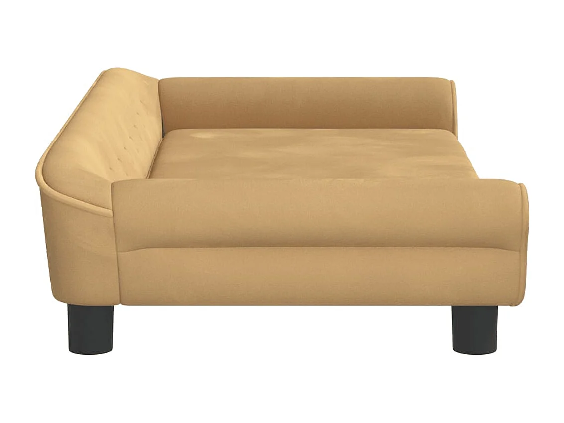 Angeren  Lit pour cen marron 100x50x21 cm velours