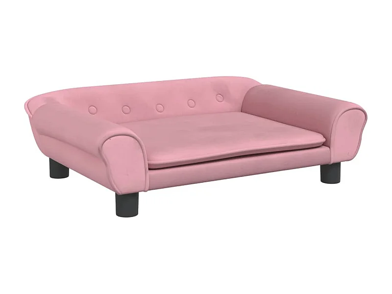 Angeren  Hondenmand 70x48x22 cm fluweel roze