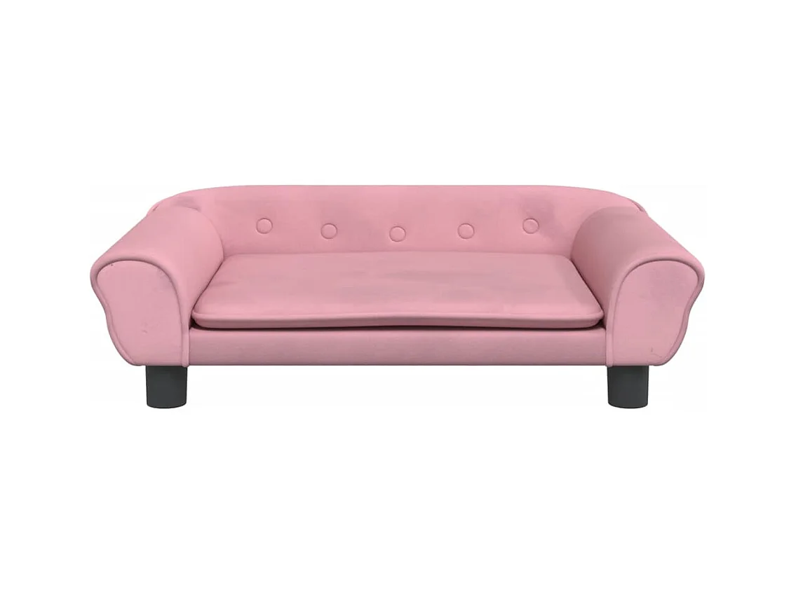 Angeren  Lit pour cen rose 70x48x22 cm velours