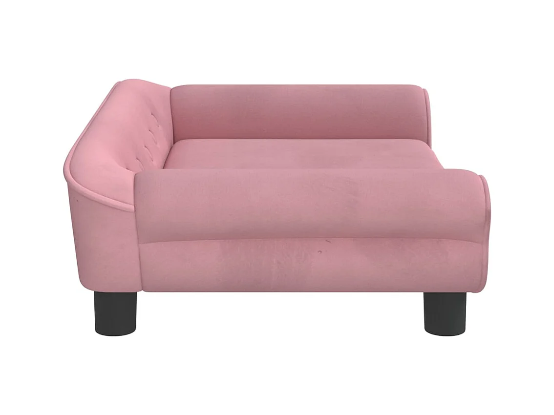 Angeren  Lit pour cen rose 70x48x22 cm velours
