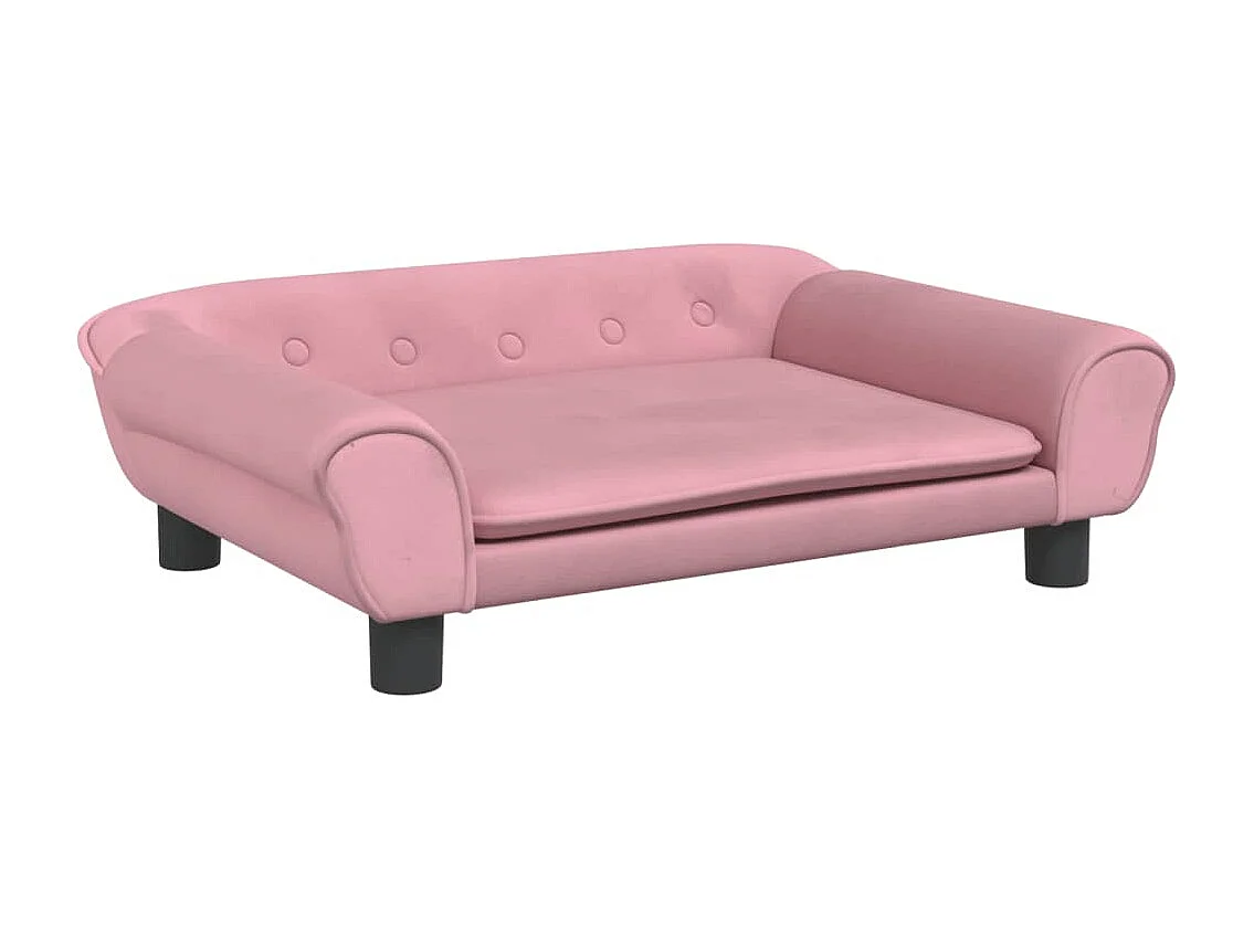 Angeren  Lit pour cen rose 70x48x22 cm velours