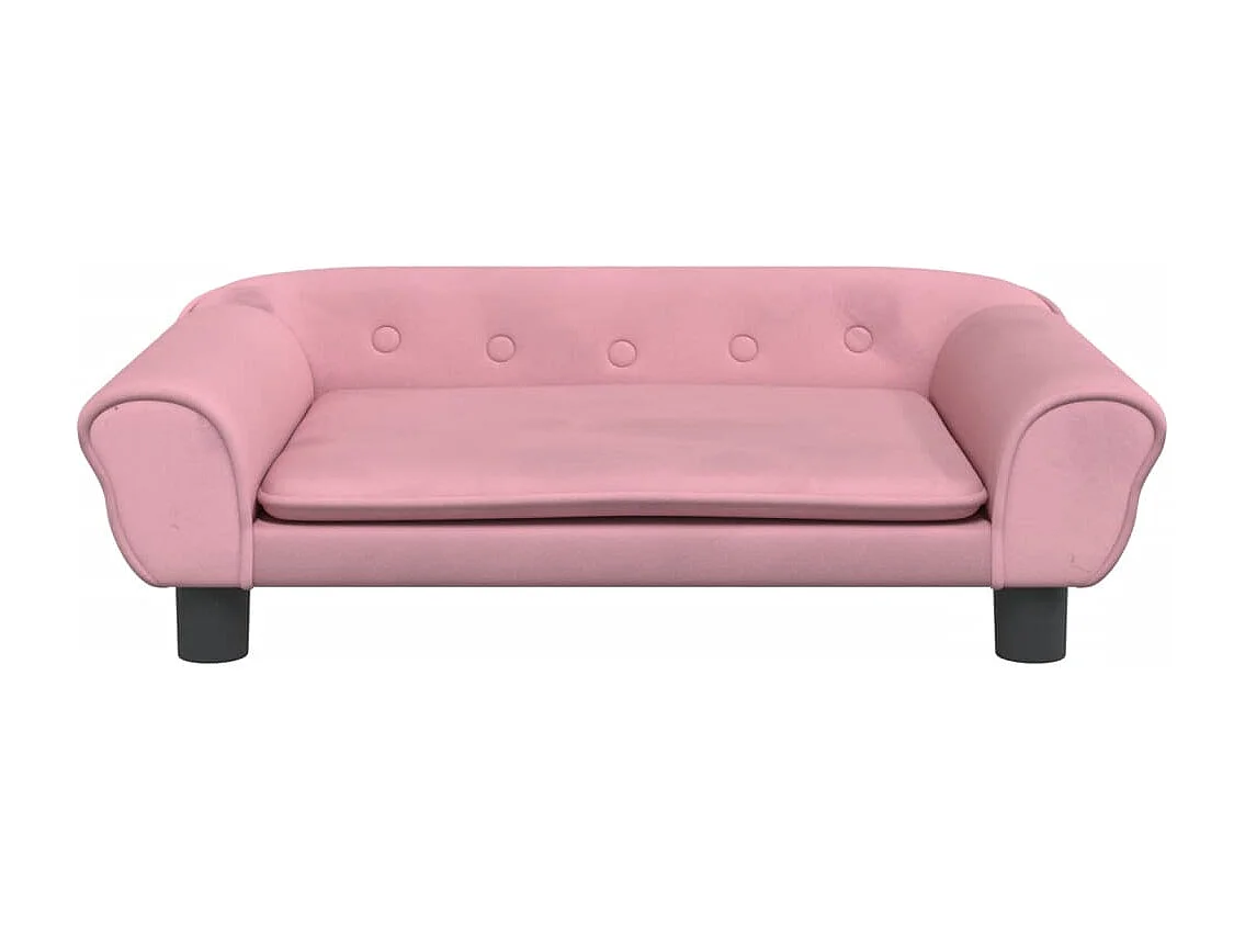 Angeren  Lit pour cen rose 70x48x22 cm velours