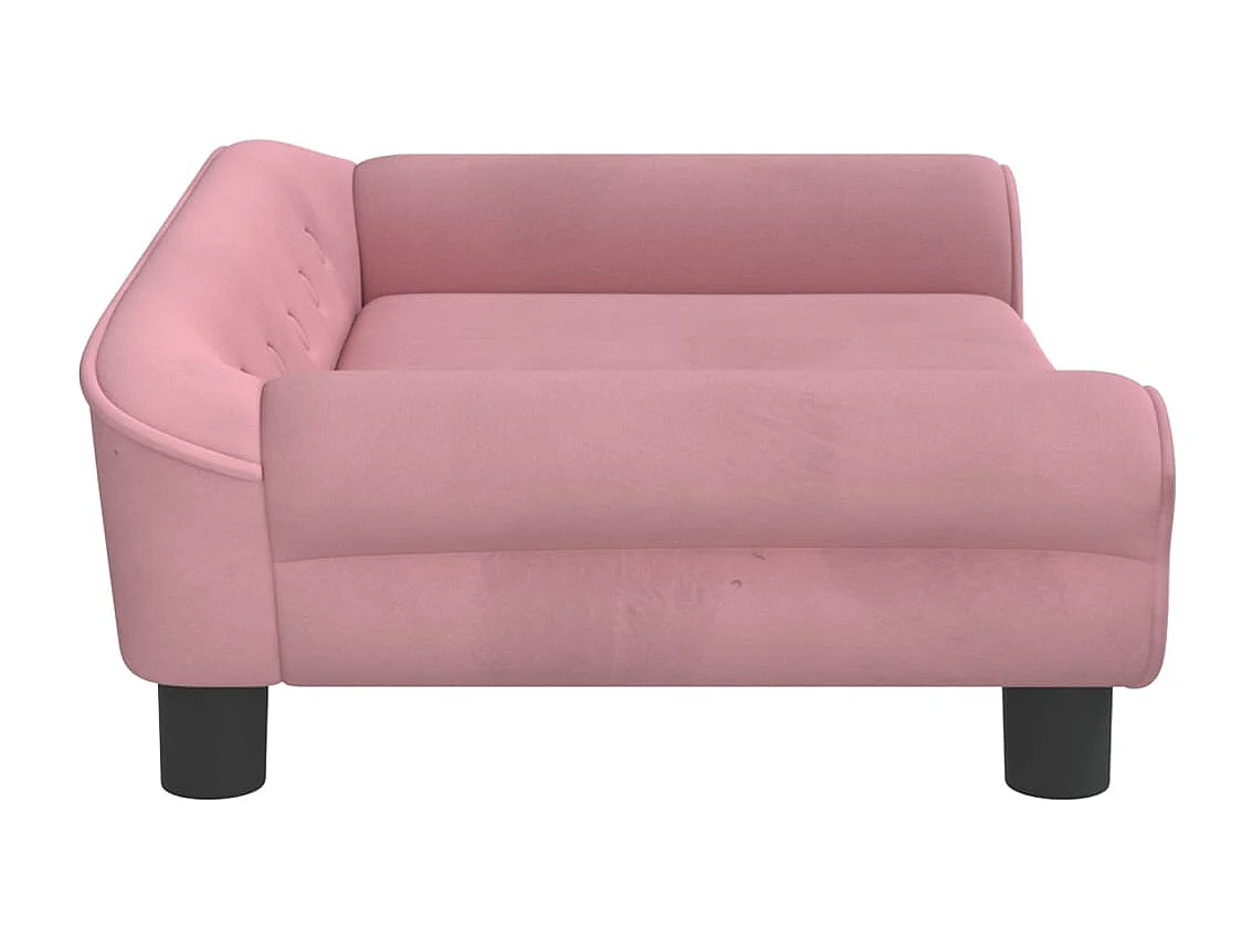 Angeren  Lit pour cen rose 70x48x22 cm velours