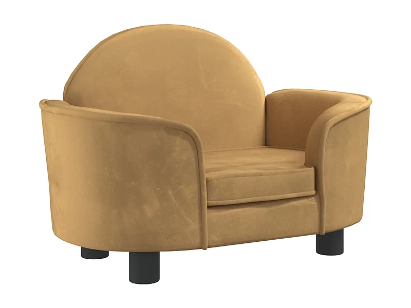 Ware Shoals  Lit pour cen marron 66x40x45 cm velours