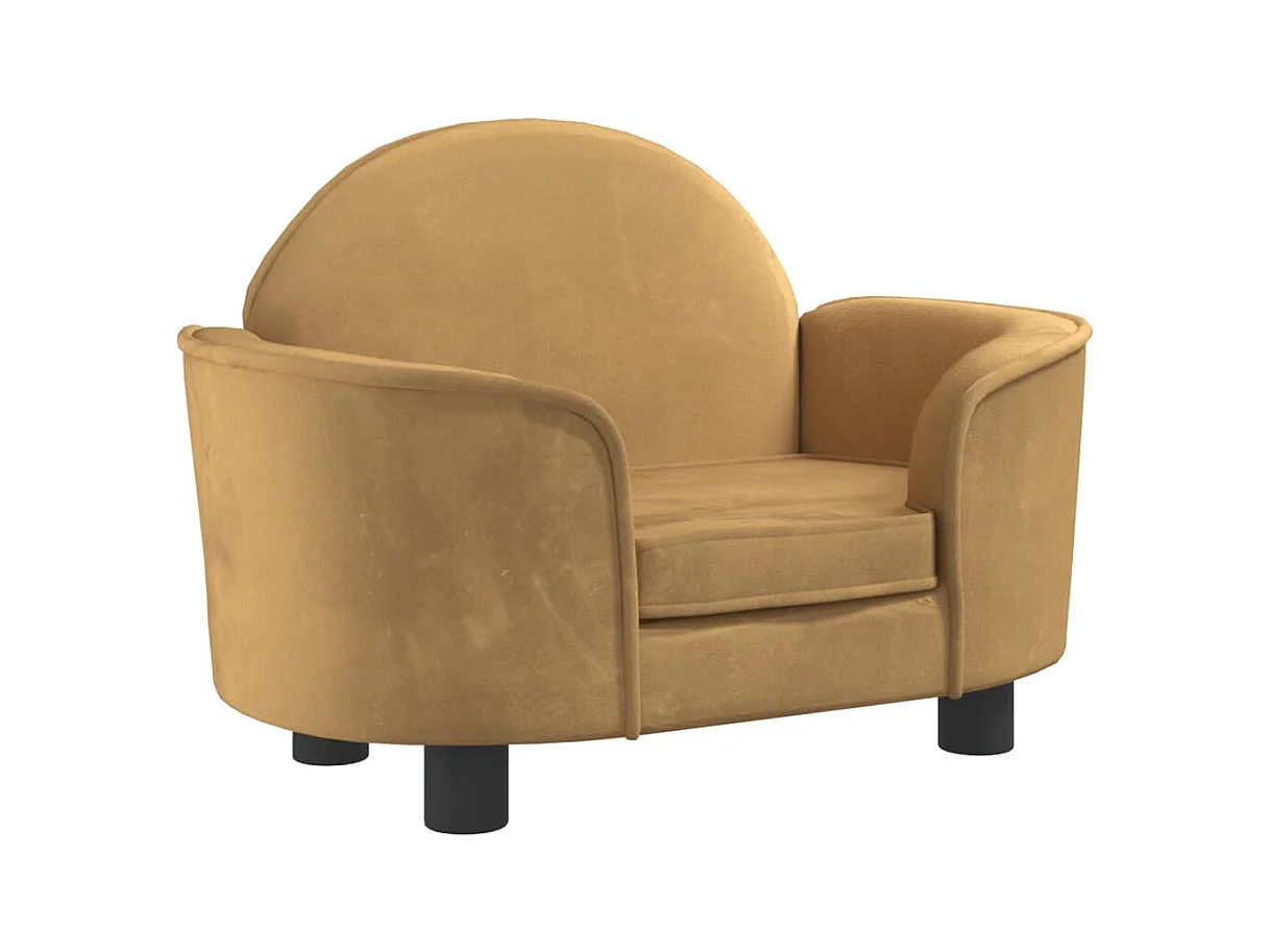 Ware Shoals  Lit pour cen marron 66x40x45 cm velours