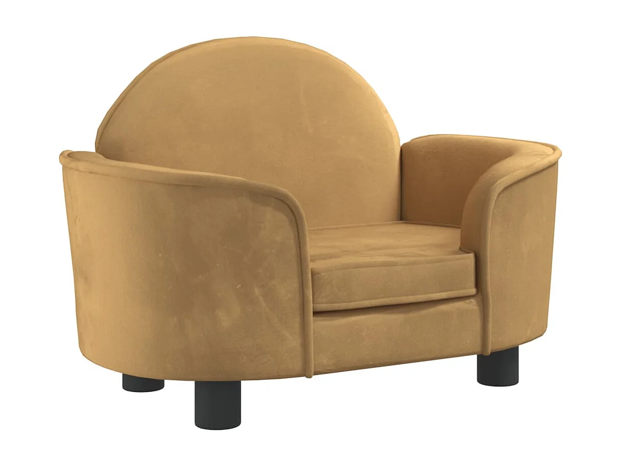 Ware Shoals  Lit pour cen marron 66x40x45 cm velours