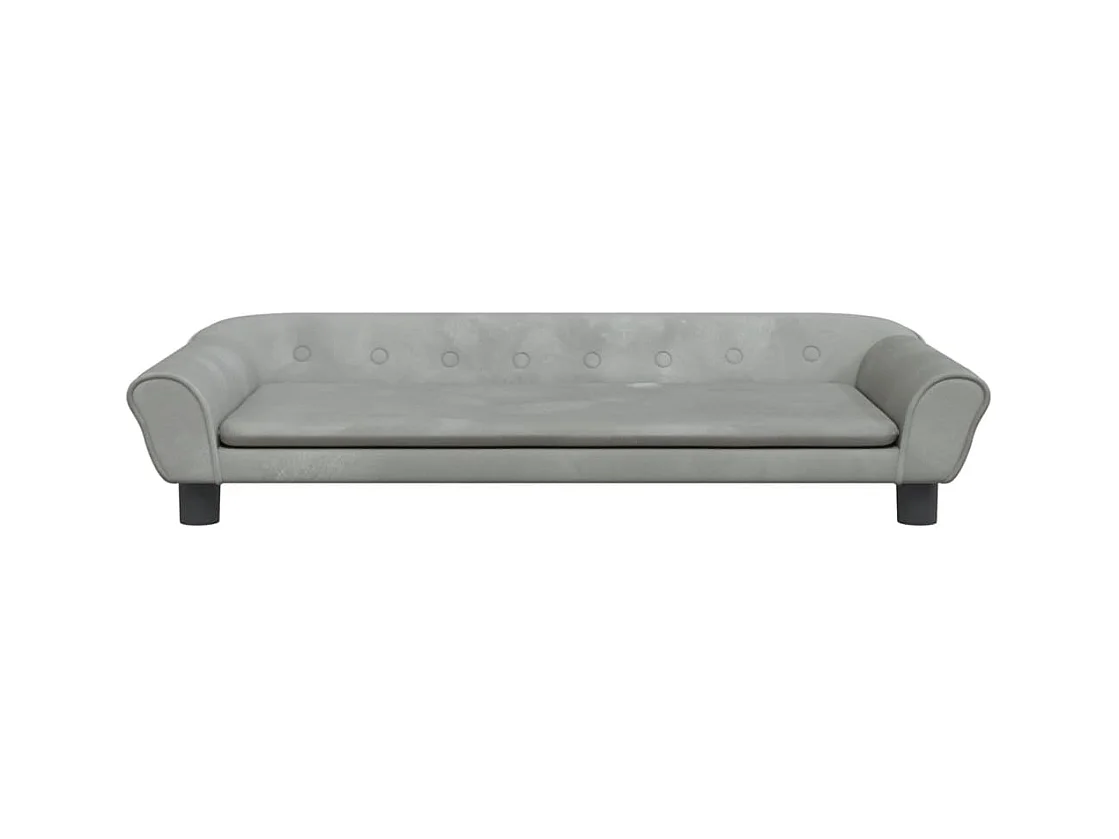 Angeren  Lit pour cen gris clair 100x50x21 cm velours