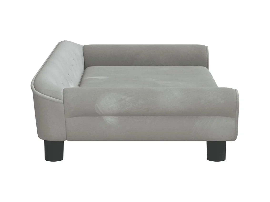 Angeren  Lit pour cen gris clair 100x50x21 cm velours
