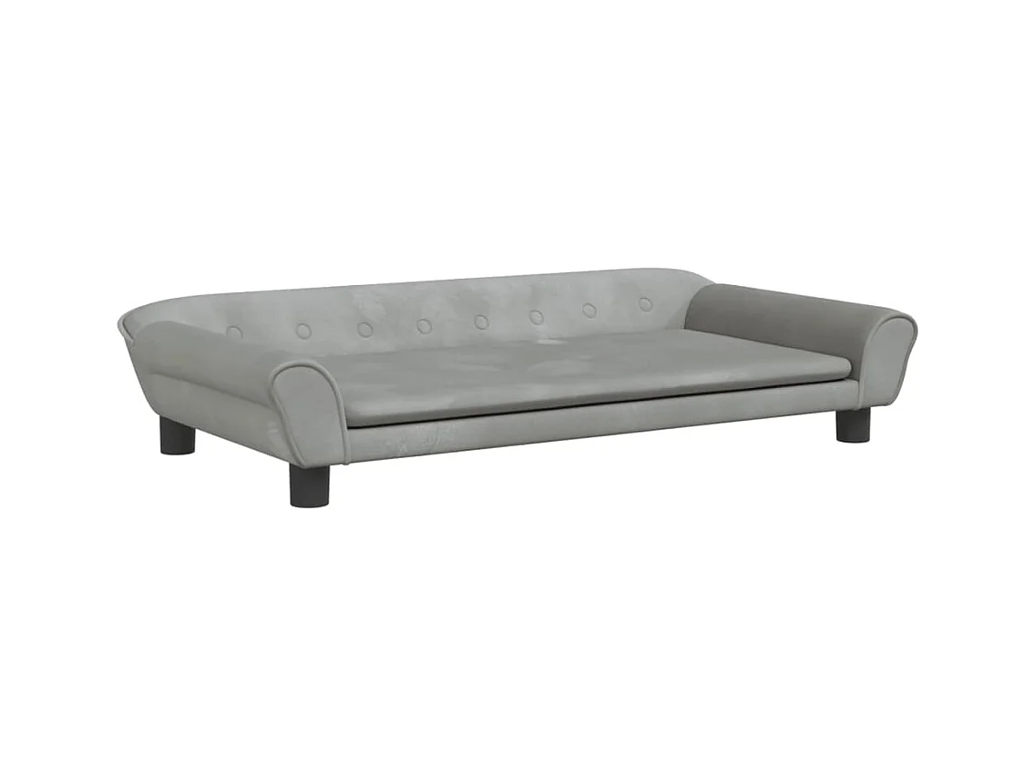 Angeren  Hondenmand 100x50x21 cm fluweel lichtgrijs